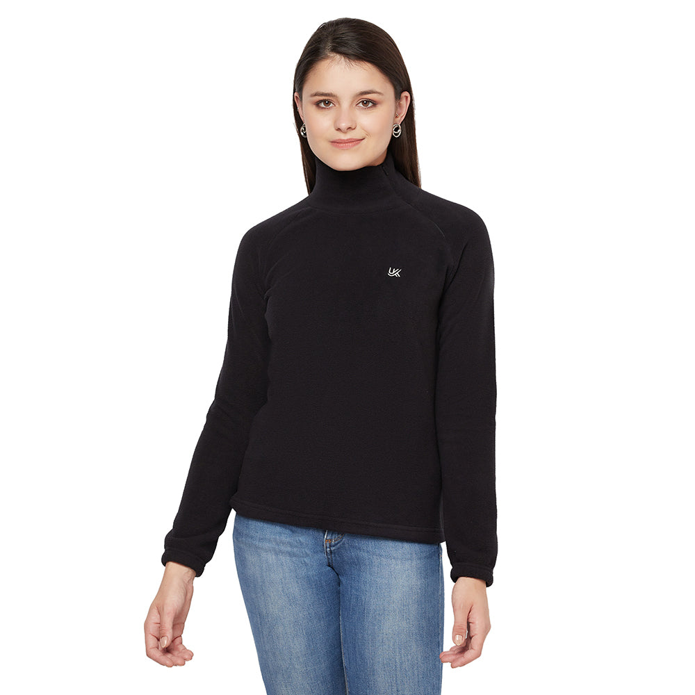 Women High Neck Sweatshirts URKNIT