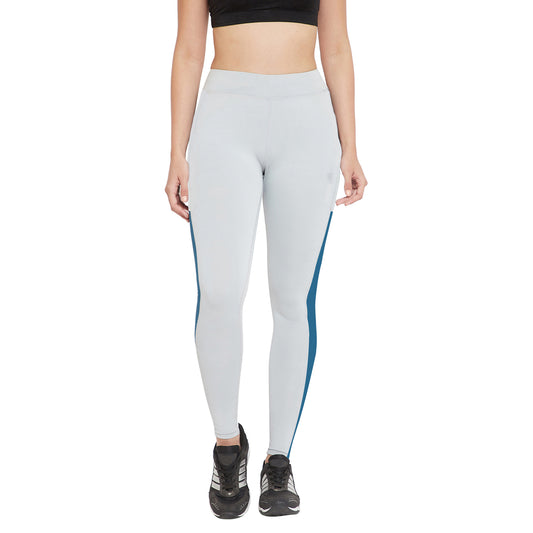 Light Grey Hight-Waist Ankle Length Leggings