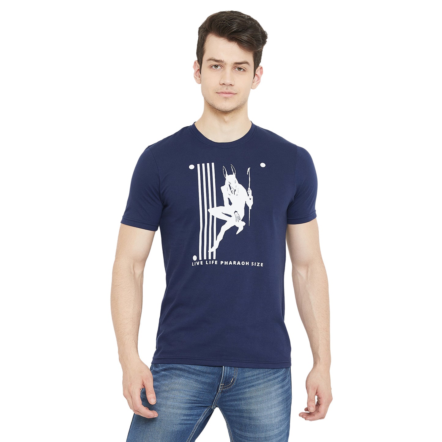 Devil Print Navy T-Shirt For Men