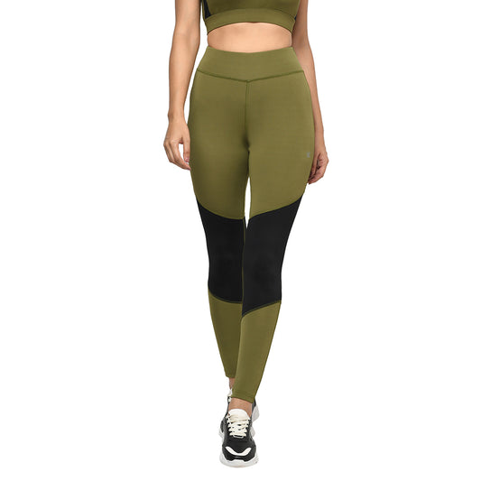 Olive Color Women's Running & Workout Tights