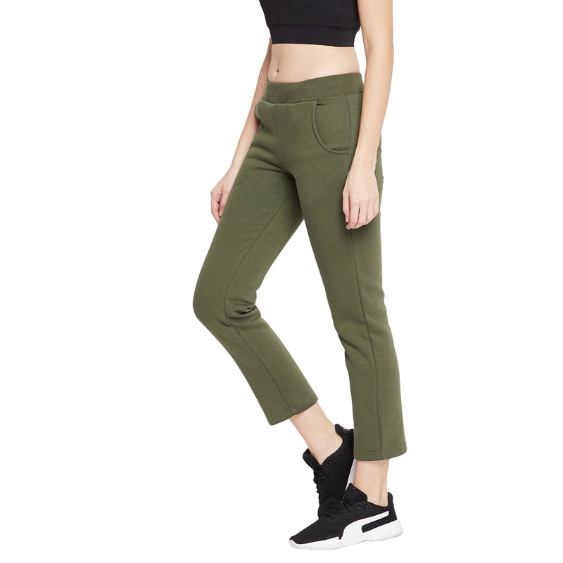 Women Track Pants Olive Color