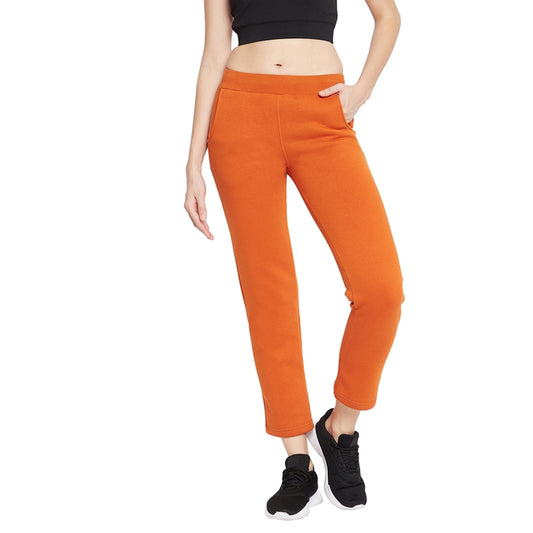 Women Track Pants Orange Color