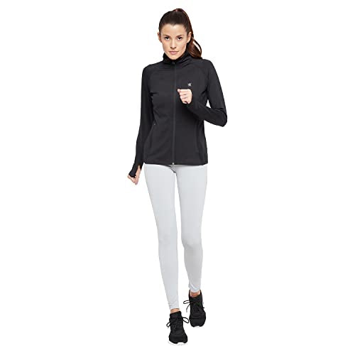 Stylish Black Full Zipper Jacket For Women