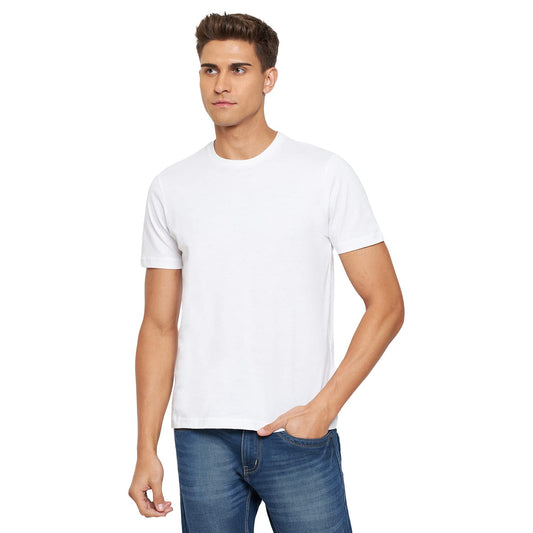 Men's 100% Cotton T-Shirt White Color