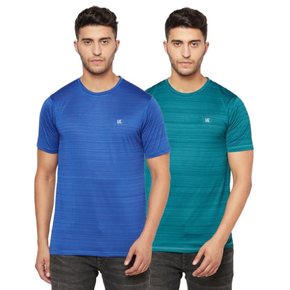 Men's Gym T-Shirt Combo (Royal Blue/Dark Green)