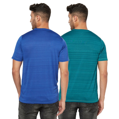 Men's Gym T-Shirt Combo (Royal Blue/Dark Green)